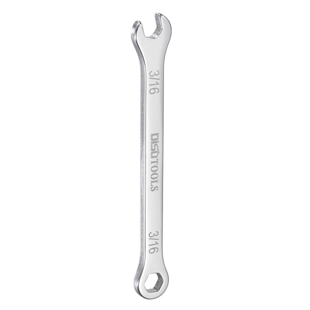 Thin Combination Wrench 3/16" with 12-Point Ended 15°Angled Open End