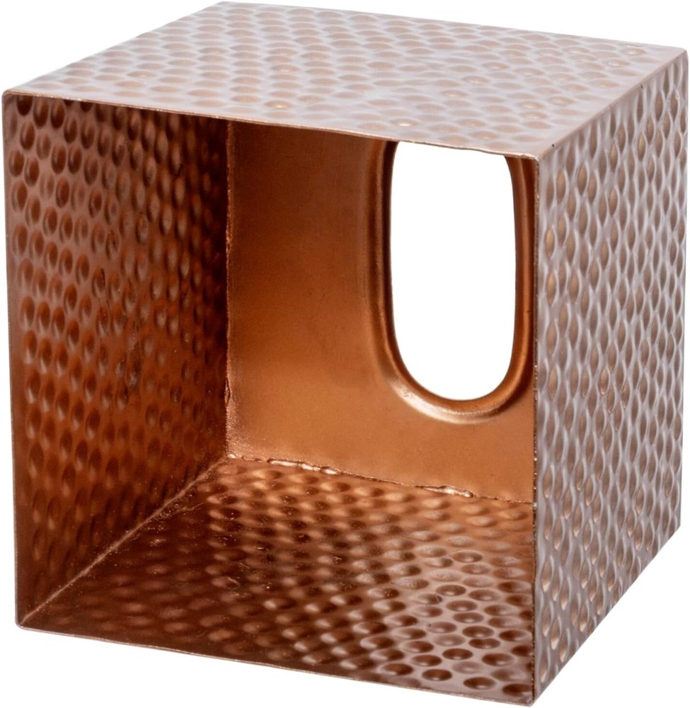Bathroom Decorative Copper Metal Tissue Box, Tissue Holder with Open Bottom