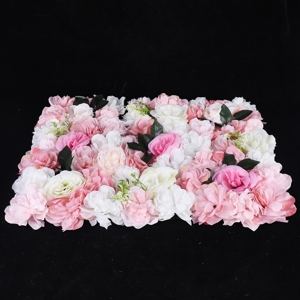12PCS Artificial Flower Wall Panels Rose Hydrangea Backdrop Panel Wedding Decor
