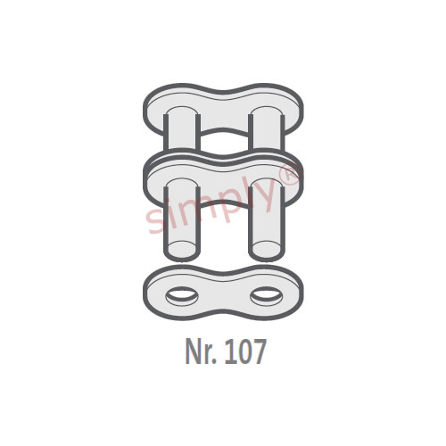 Renold SD32B-2-NO107 BS Duplex Chain Outer Link 2 inch Pitch