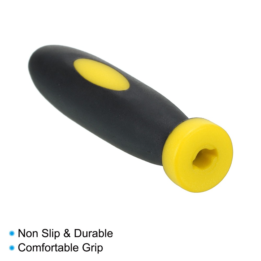 10Pcs 2" Rubber File Handle File Tool Handle for 0.12" File Black Yellow