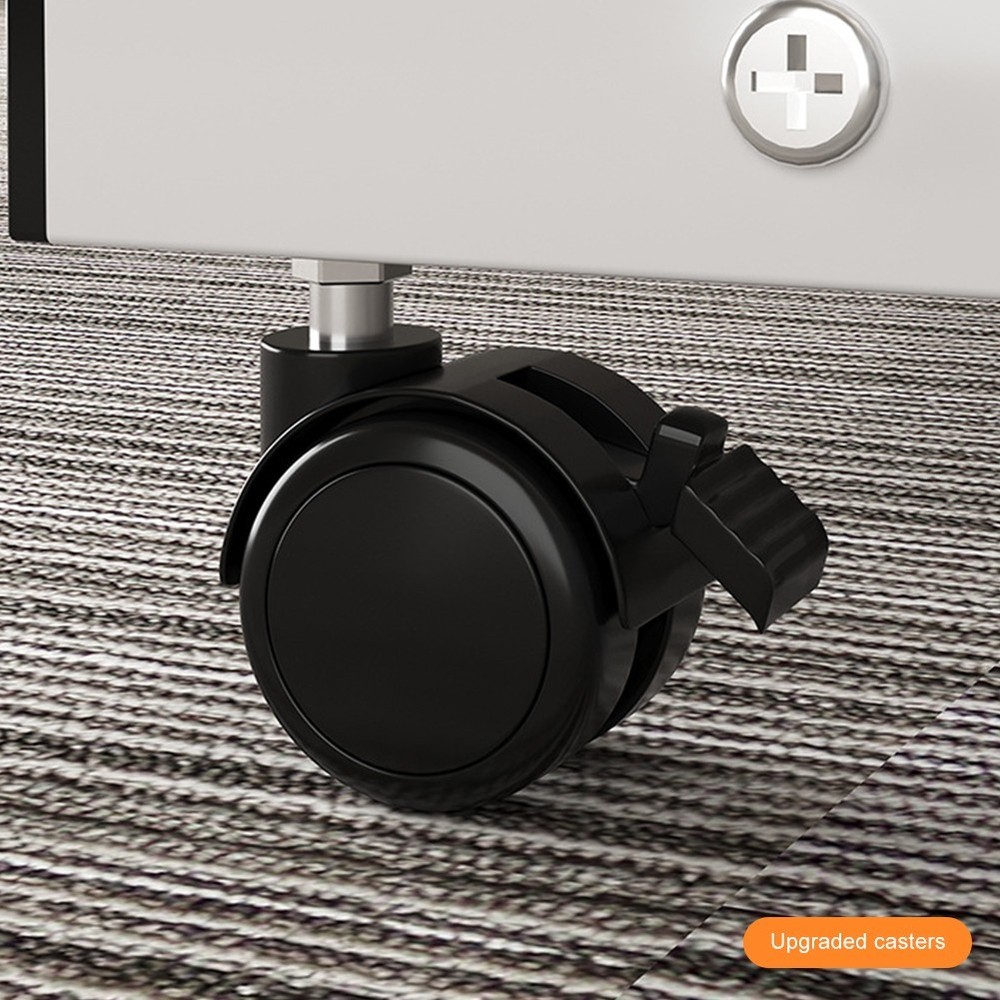 Rolling Laptop Desk Office Computer Table Stand Up Workstation Adjustable Height