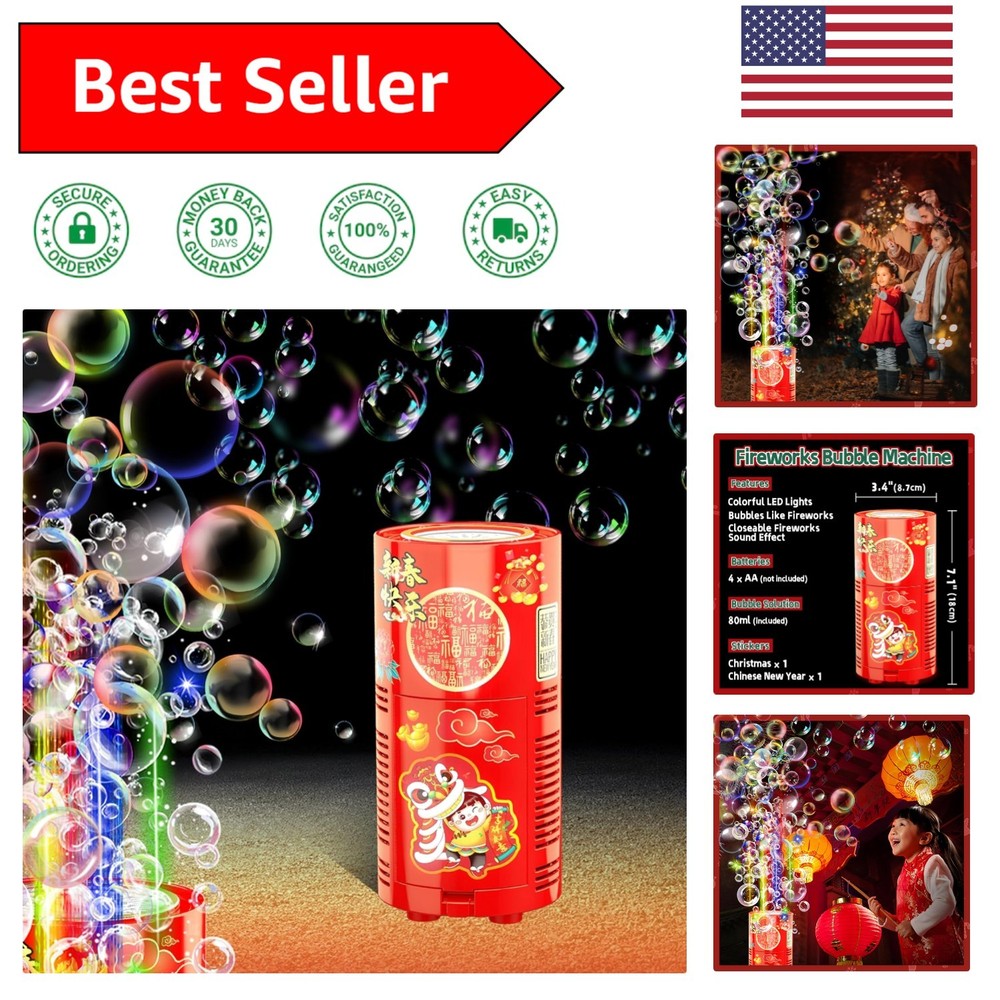 Compact Bubble Machine with Colorful LED Lights - Ultimate Party Experience