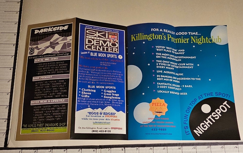 2003/04 KILLINGTON ACCESS ROAD INFO BROCHURE. MINT. See Description