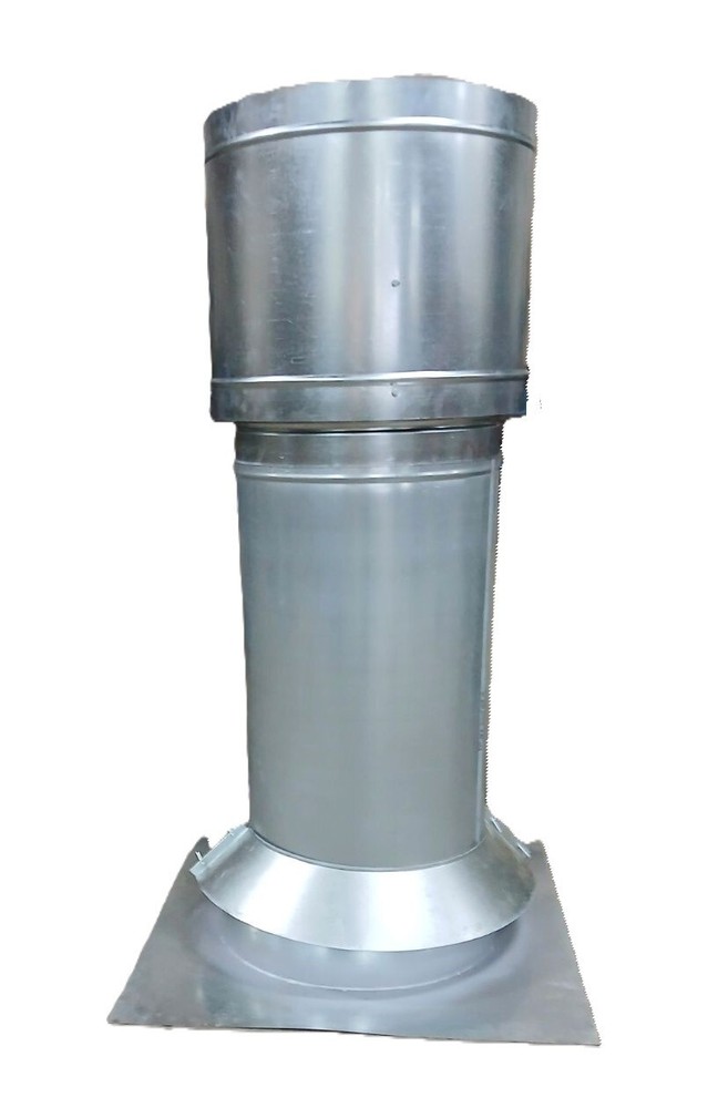 Paint Spray Booth Exhaust Stack Kits -  20' Pipe, Damper Cap, Flange, Collar
