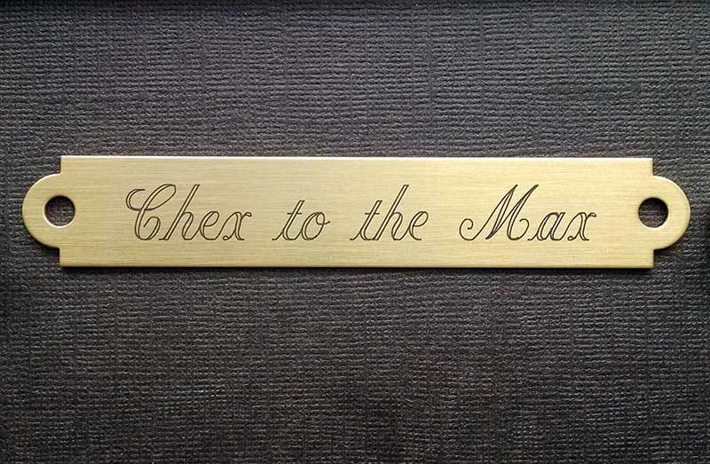 HALTER PLATE XLARGE Solid Brass Custom Engraved Horse ID Name Tag .032"