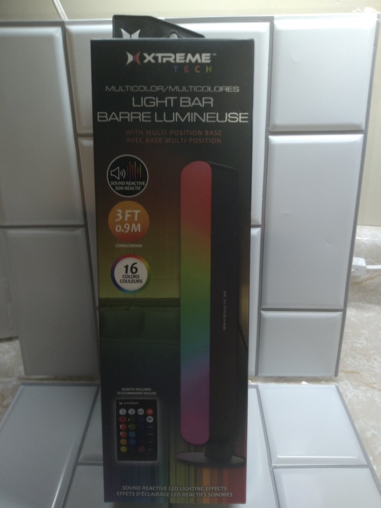 1 Count Xtreme Tech 16 Multi Color Light Bar Sound Reactive LED Light Effects