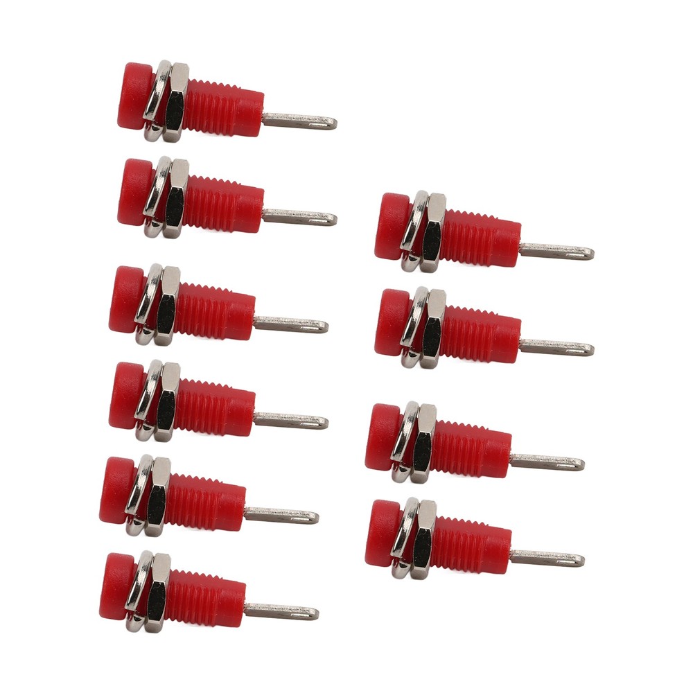 10Pcs 2mm Banana Jack Panel Socket High Transmission For Electronic Instrument