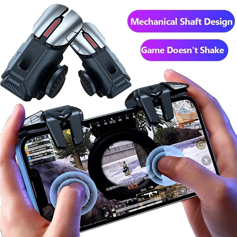 1 Pair Six Finger Operation Mobile Game Trigger Controller Gamepad for Phone