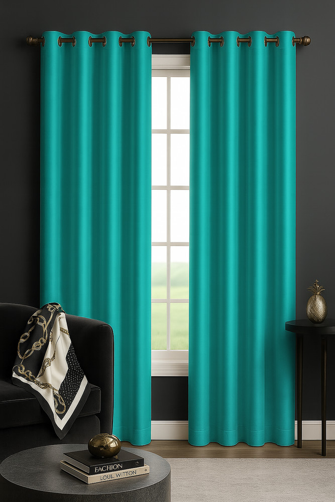 Luxury Glow Faux Silk Curtain Panel-1 Panel, 8 Grommets,Elegant & Light Blocking