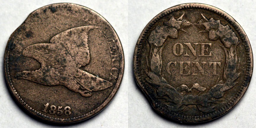 1858  Flying Eagle Cent - Large Letters