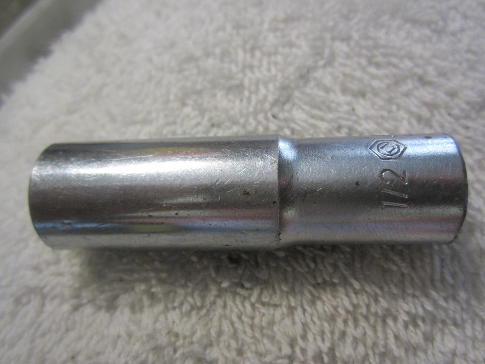 1/2" 12 point deep socket,3/8 drive Ampro chrome vanadium tool