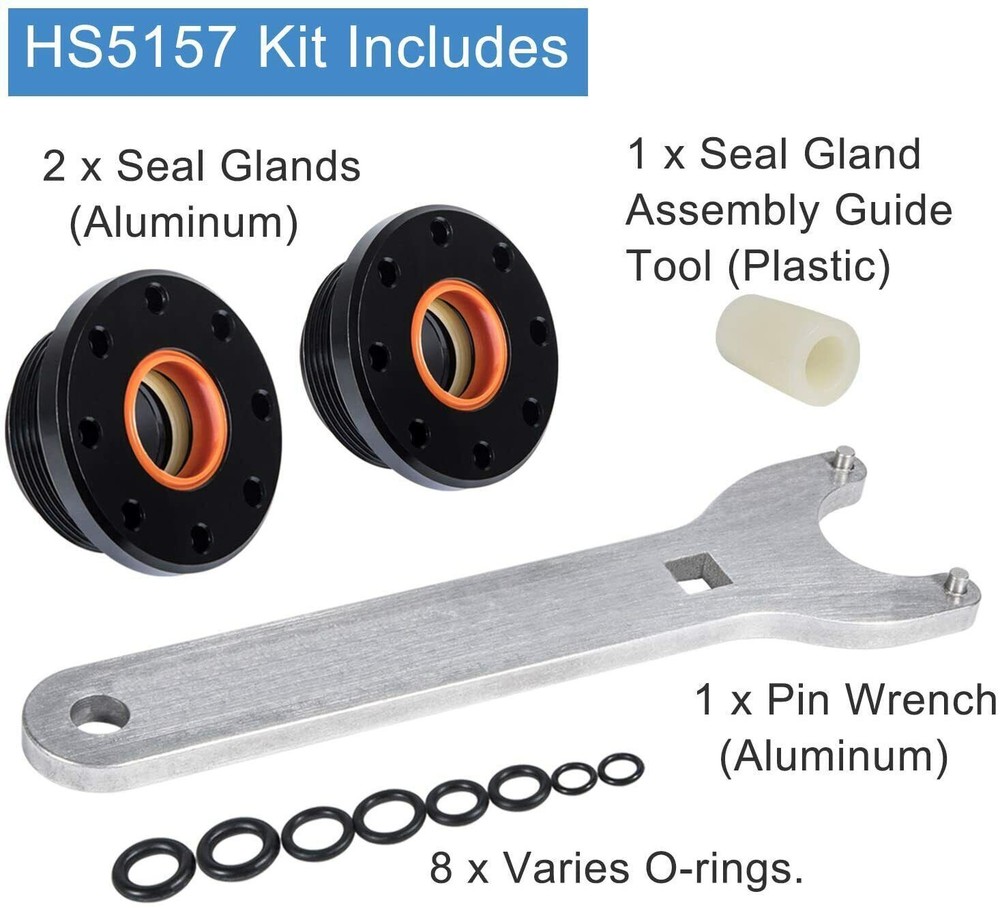 For Seastar Hydraulic Steering Cylinder Seal HS5157 + Bracket Puller + Bleed Kit