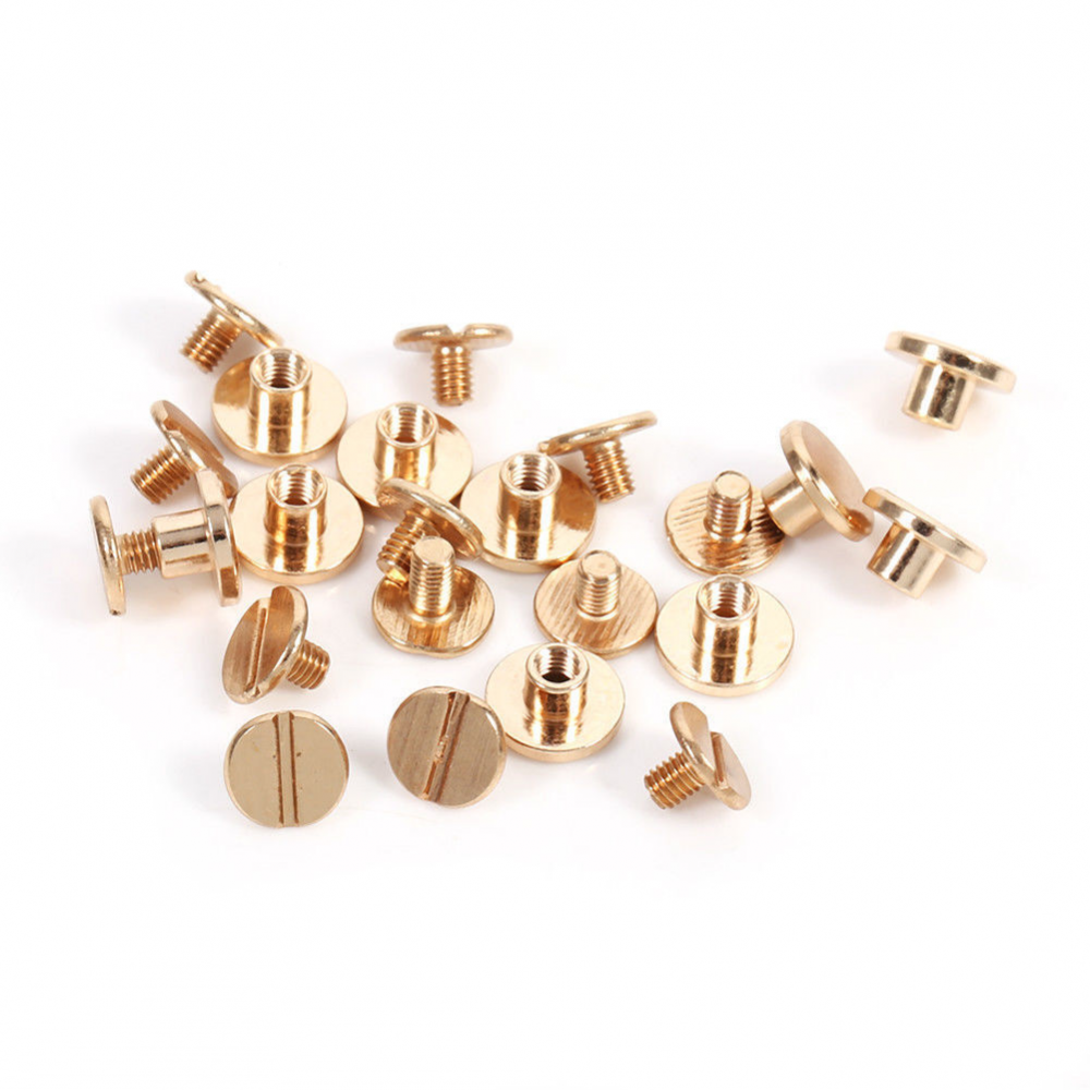 Leather Craft Solid Nail Bolts Bookkeeping Round Head Screws Strap Rivet Screws
