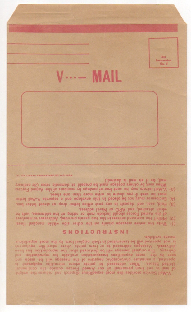Authentic WWII V-Mail Envelope EP1A