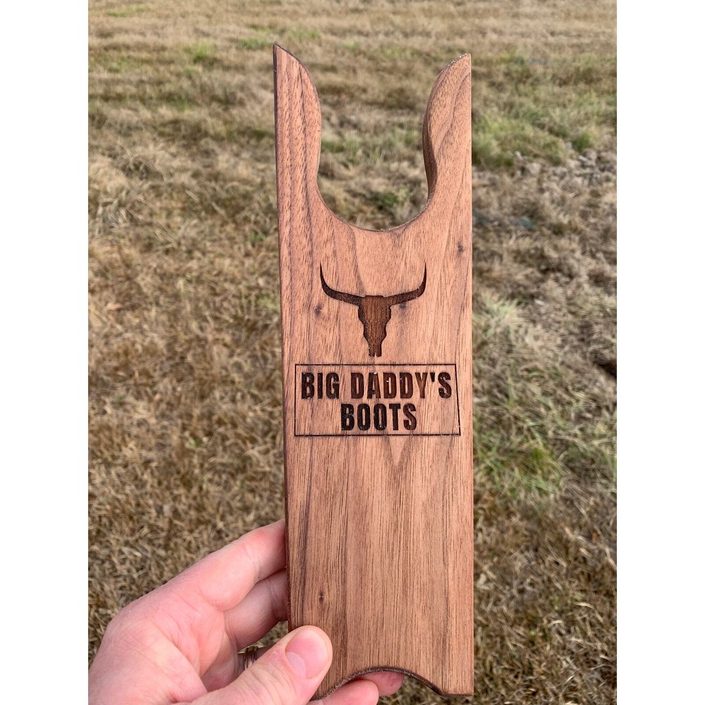 Personalized Rustic Walnut Boot Jack