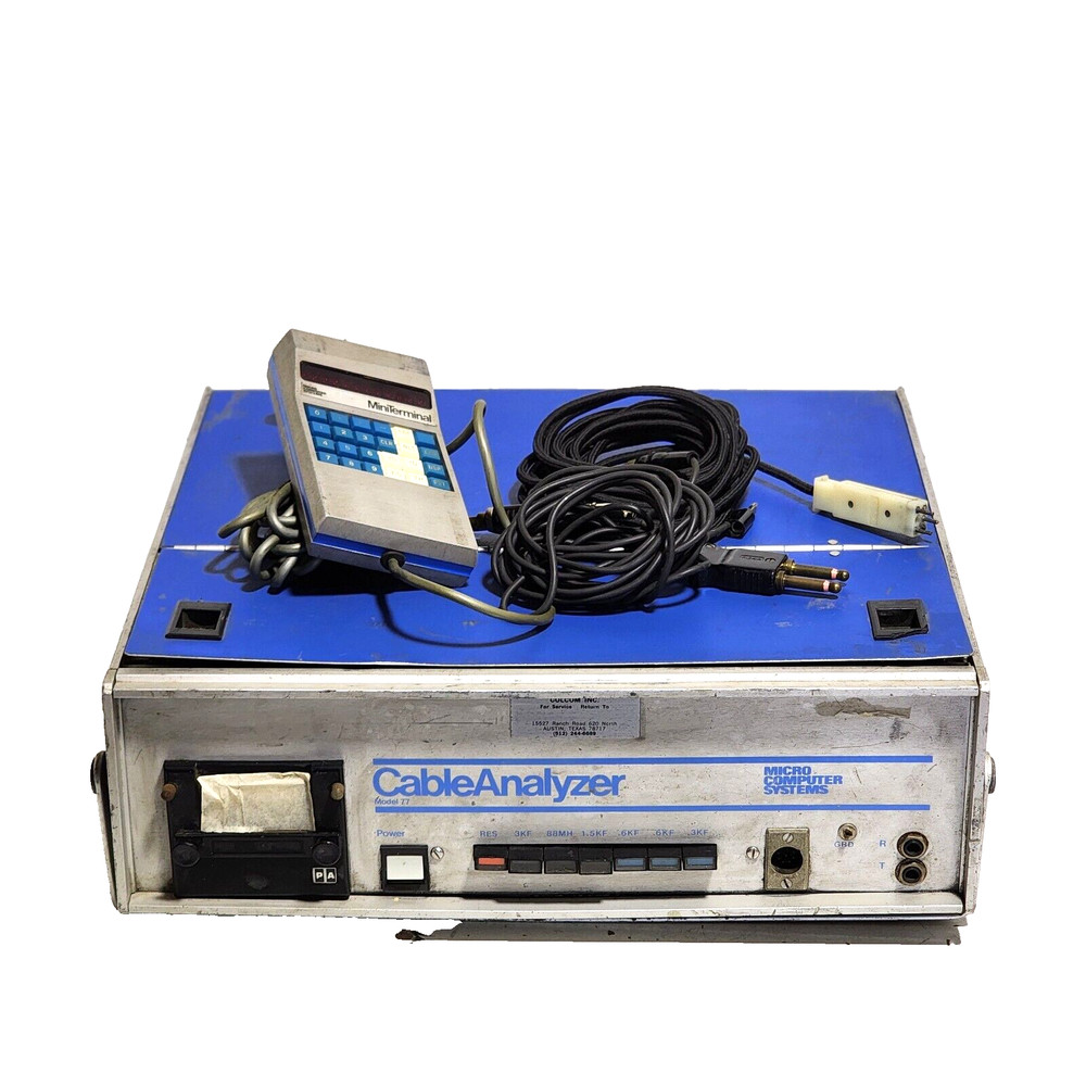 MICRO COMPUTER SYSTEM MCS CABLE ANALYZER MODEL 77 UNTESTED.