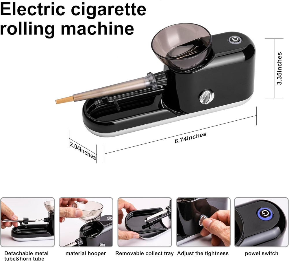 Upgraded Electric Cones Rolling Machine Automatic Cone Loader Minin Portable Pre