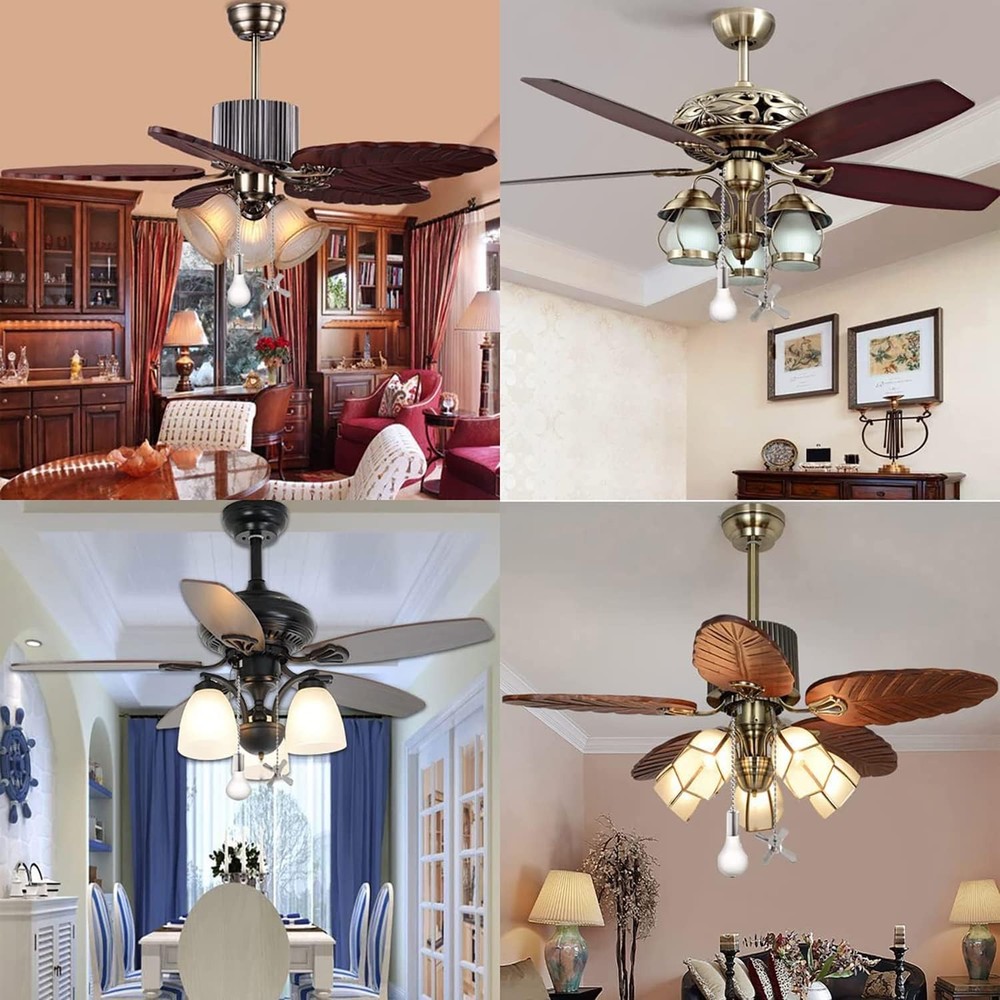 Stylish Nickel Beaded Ball Ceiling Fan Pull Chains - 2pcs, Perfect Replacement