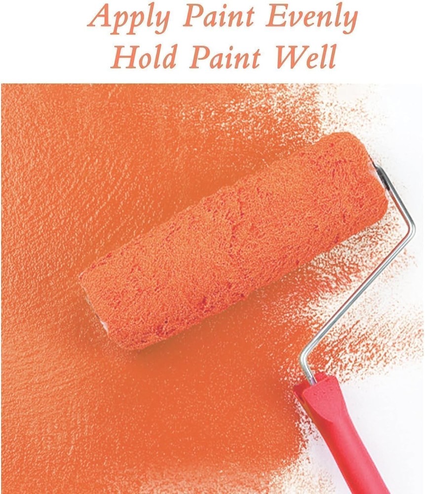 Versatile 9-Inch Paint Roller Covers, 18-Pack for Smooth & Textured Surfaces