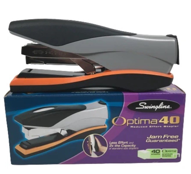 Swingline Optima Desktop Stapler Full Size 40-Sheet Capacity Ergonomic Design