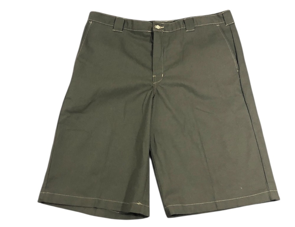 Dickies Uniform Work Shorts Mens Green Size 38