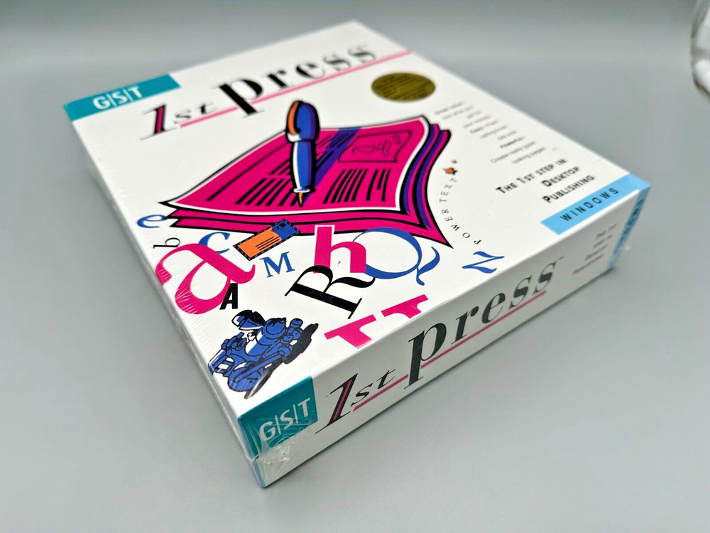 GST 1st Press Desktop Publishing Software 3.5" Diskette Windows NEW OLD STOCK!