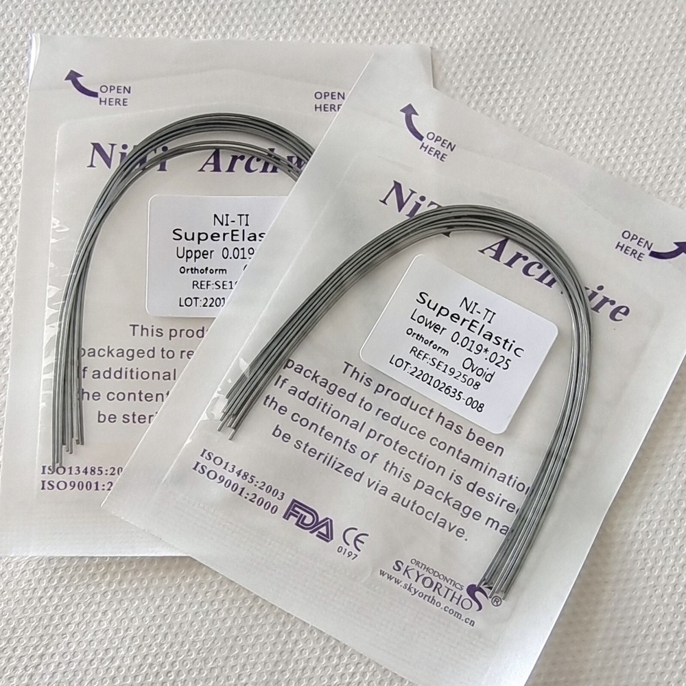 50 Pieces Dental Arch Wire Super Elastics NITI Rectangular Recta Ovoid Arcs
