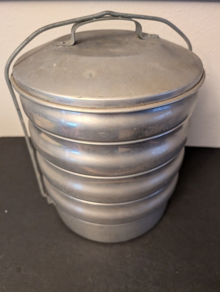 Vtg REGAL WARE Picnic Pack Aluminum Pans Stackable Kitchen 1960’s