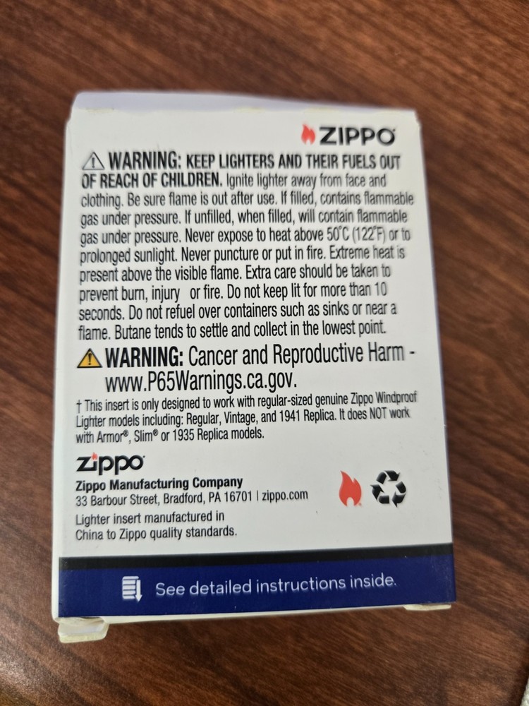 ZIPPO 65851 Double Torch Butane Lighter Insert