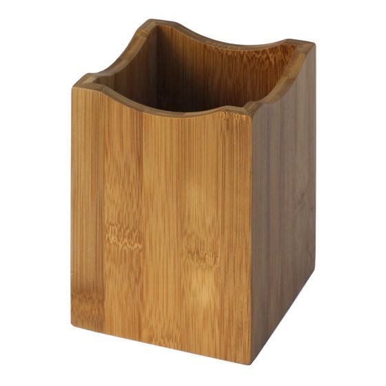 Oceanstar  Contemporary Bamboo Utensil Holder in Brown, 6 H x 4 L x 4 W inches