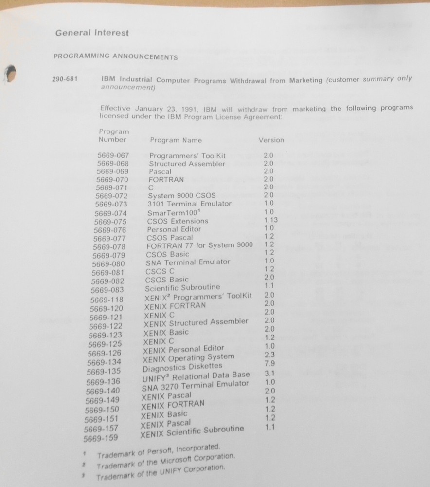 IBM Announcement Letter Summary, 10/23/1990 : System/370, Cooperative Processing