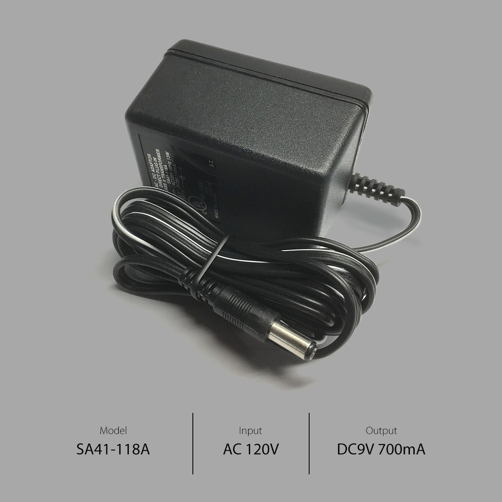 Direct Plug-In Class 2 SA41-118A AC Power Adapter Output 9V DC 700mA 9 Volt
