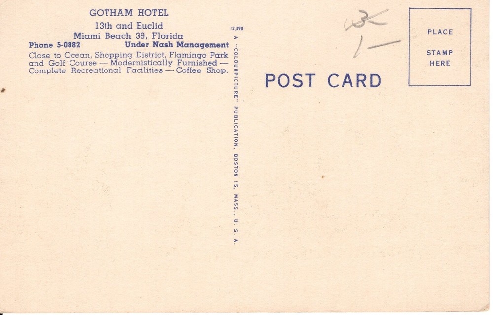 GOTHAM HOTEL, MIAMI BEACH, FL - PC1611
