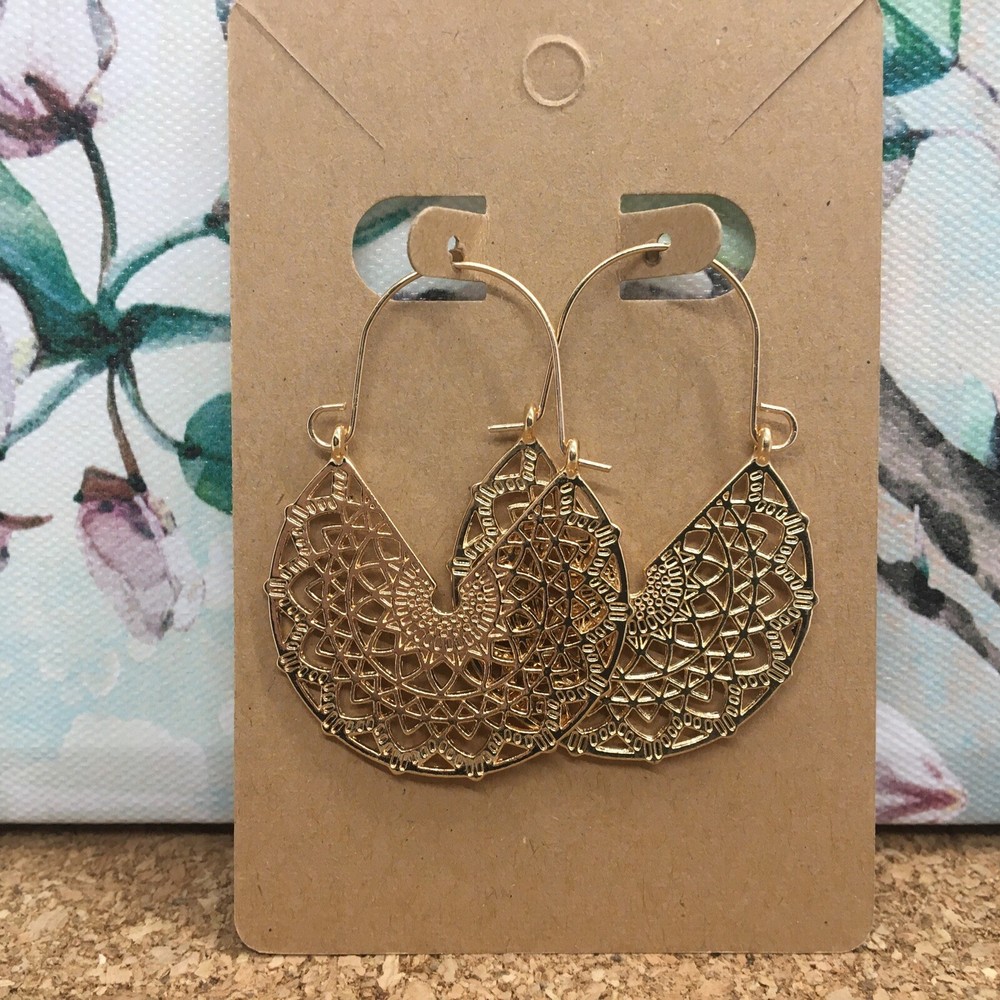 2” Bronze-tone Earring Boho Bead Set Dangle Drop Hook New Free Ship 5154