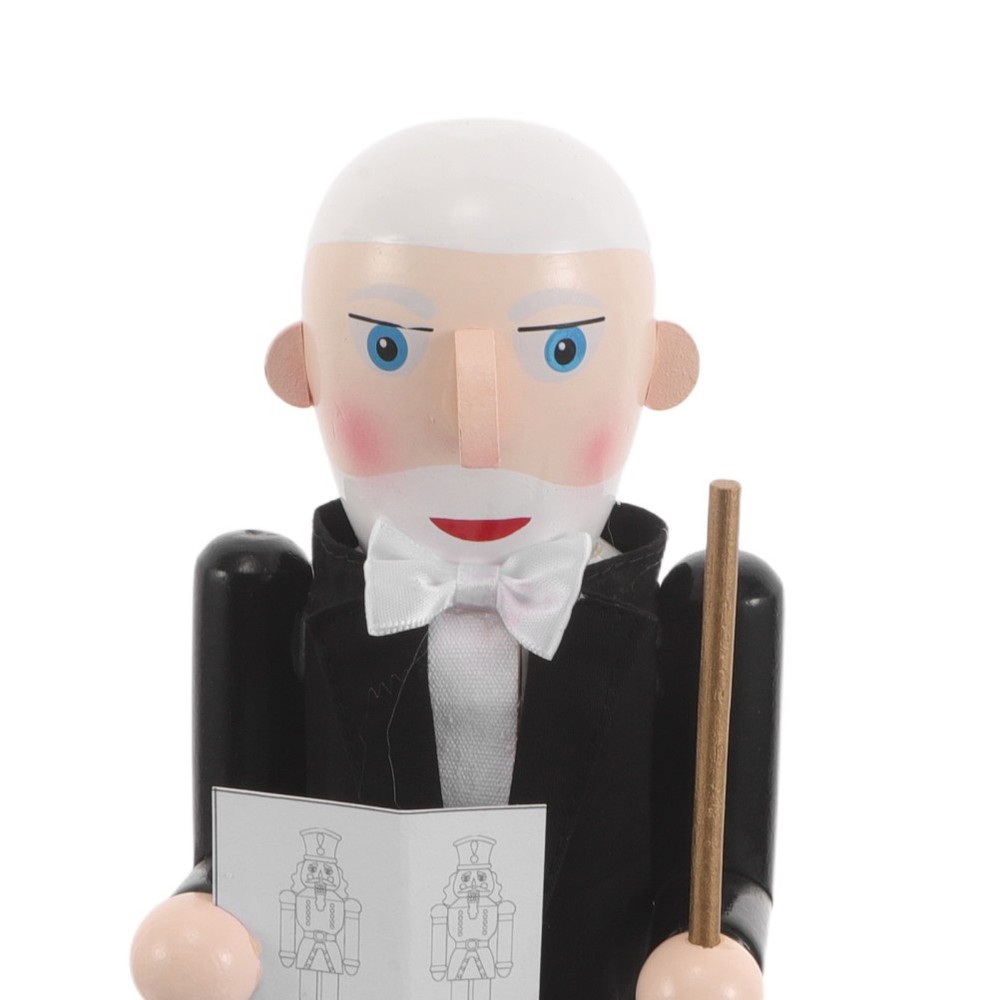 Wooden Professor Nutcracker Decorative Black Nutcrackers Decoration