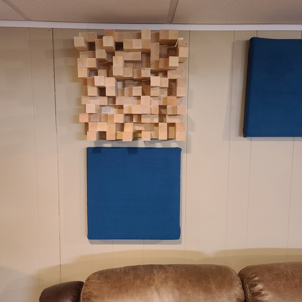 Fully Assembled Acoustic Wood Sound Diffuser Skyline Treatment Panel