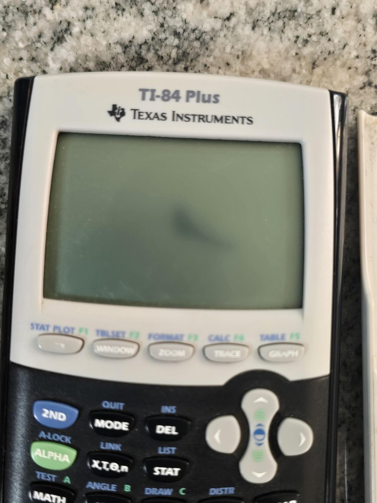Texas Instruments TI-84 Plus Graphing Calculator Handheld Black White Math LCD