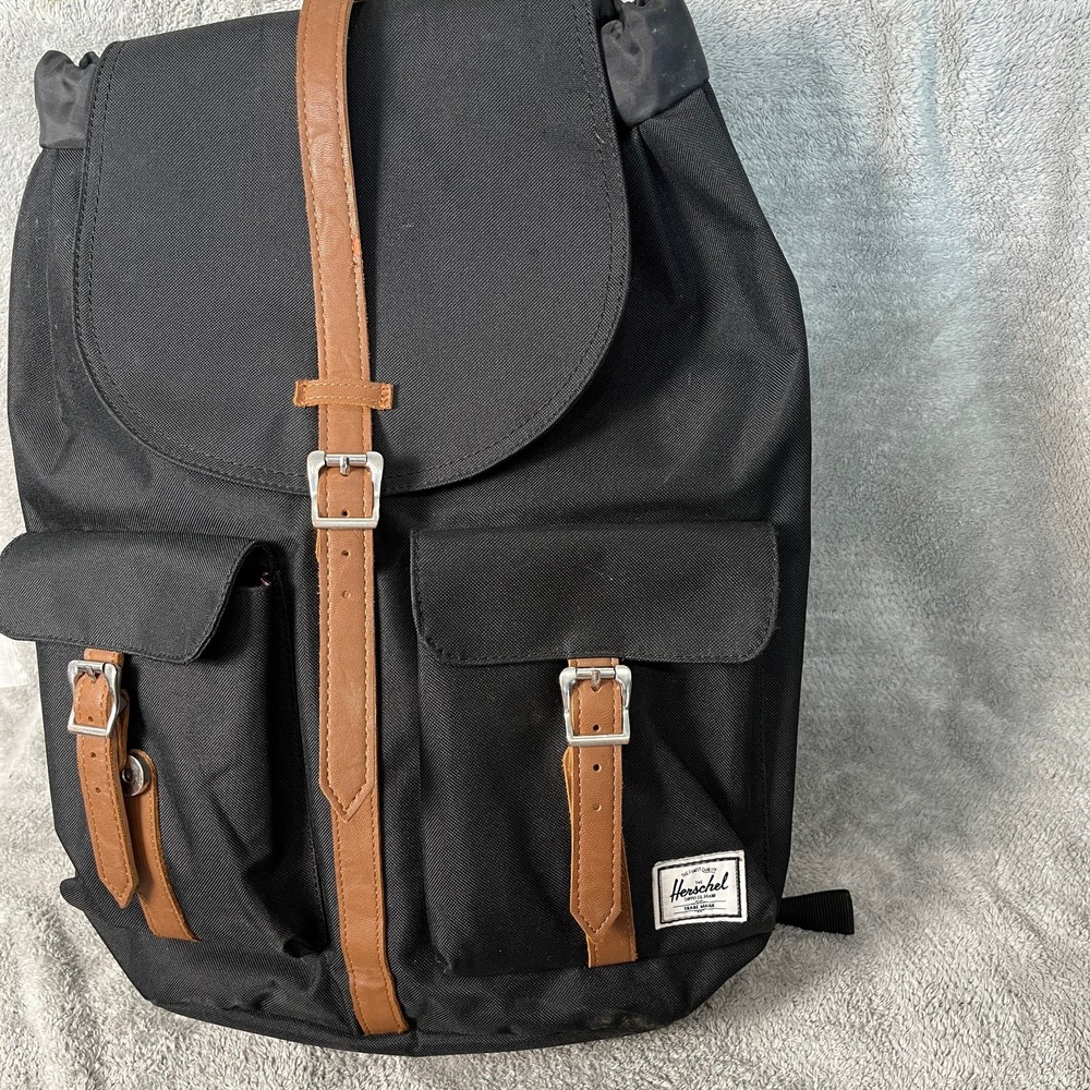 Herschel supply backpack Dawson’s backpack black with brown & buckles