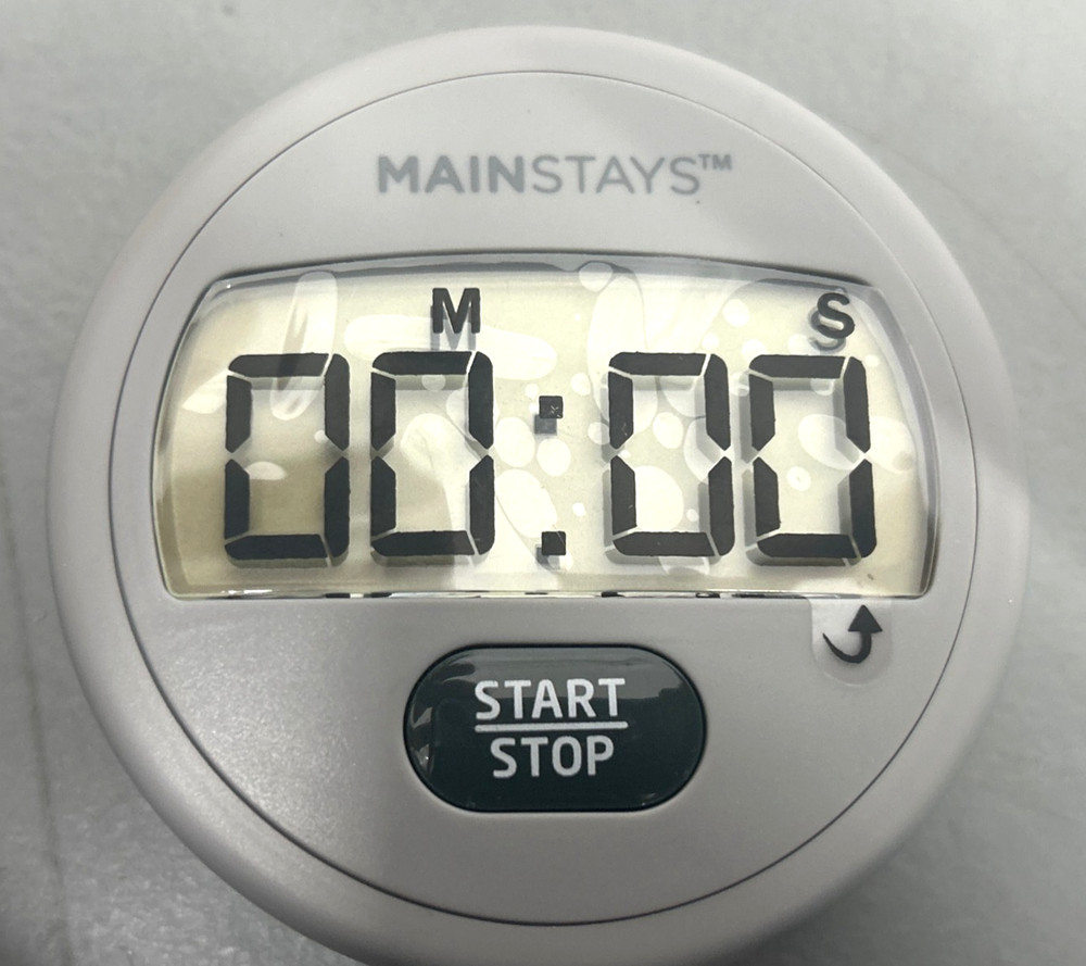 Mainstays Digital Kitchen Timer,Magnetic Countdown Count up Timer with Large LCD