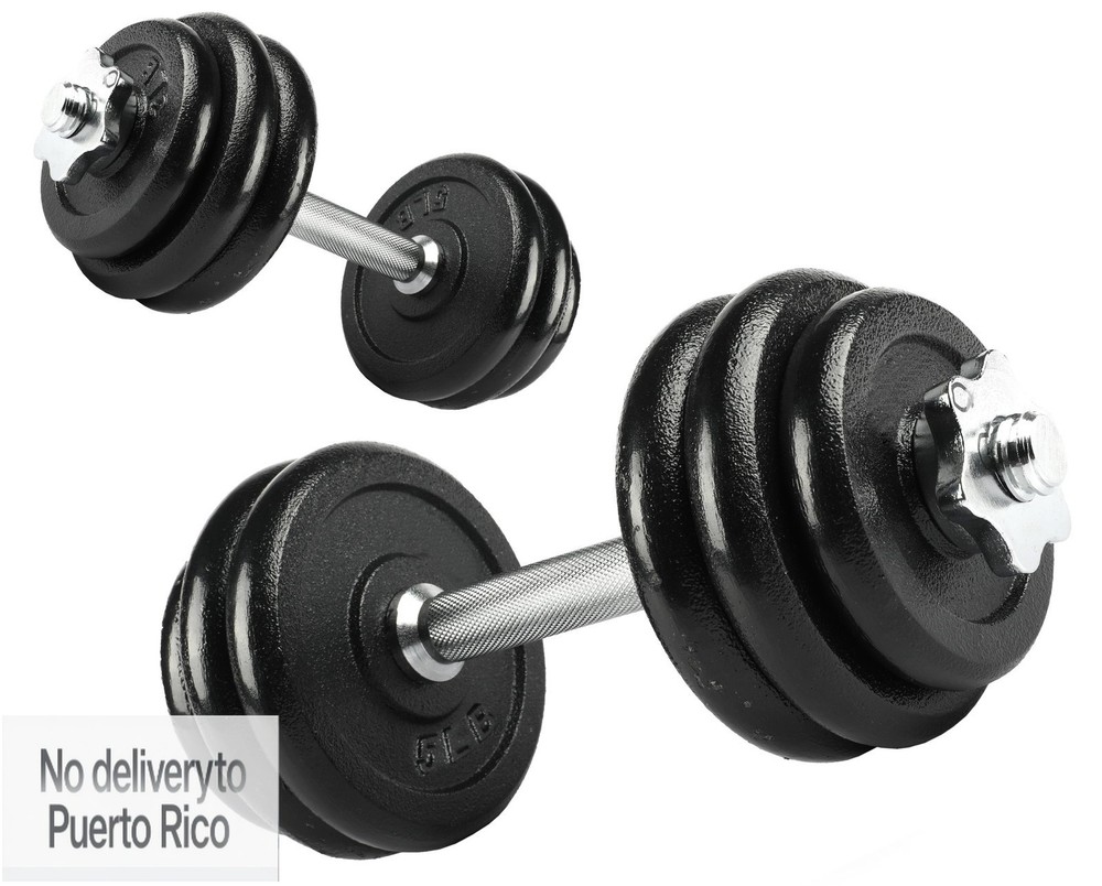 40lb Adjustable Dumbbell Set, Chrome & Black