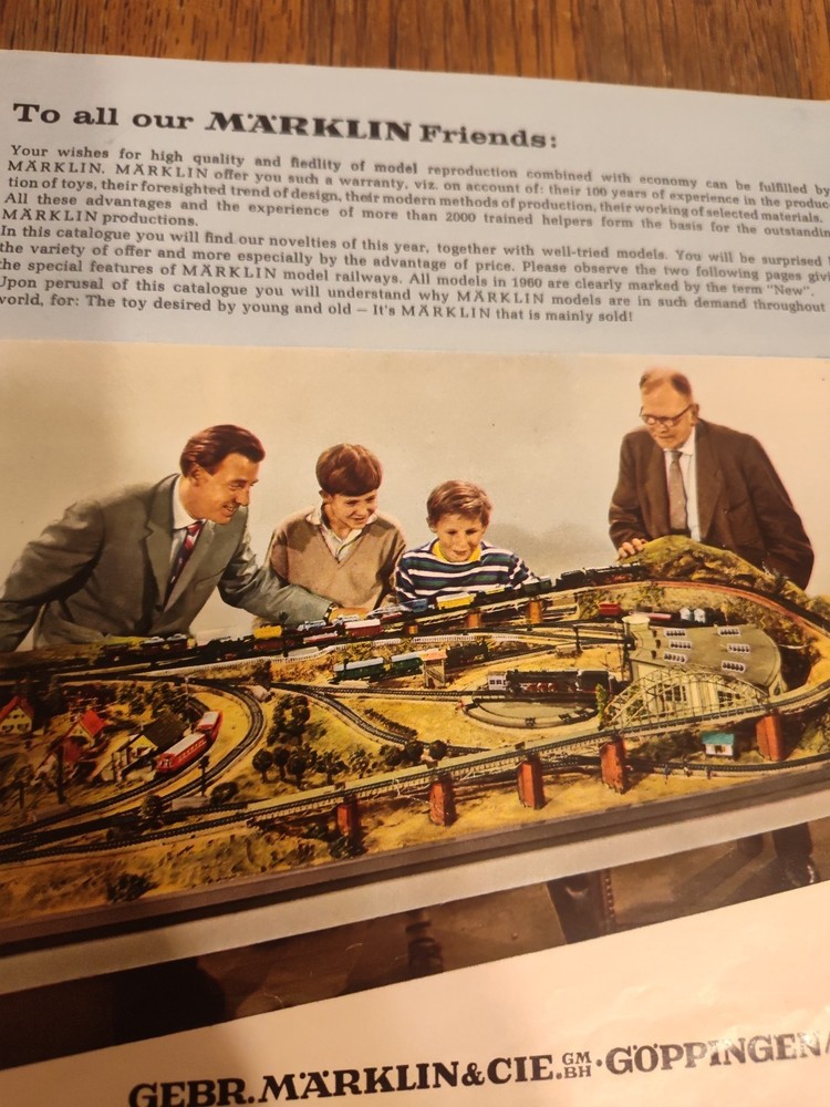 MARKLIN 1960/61 CATALOG with Insert