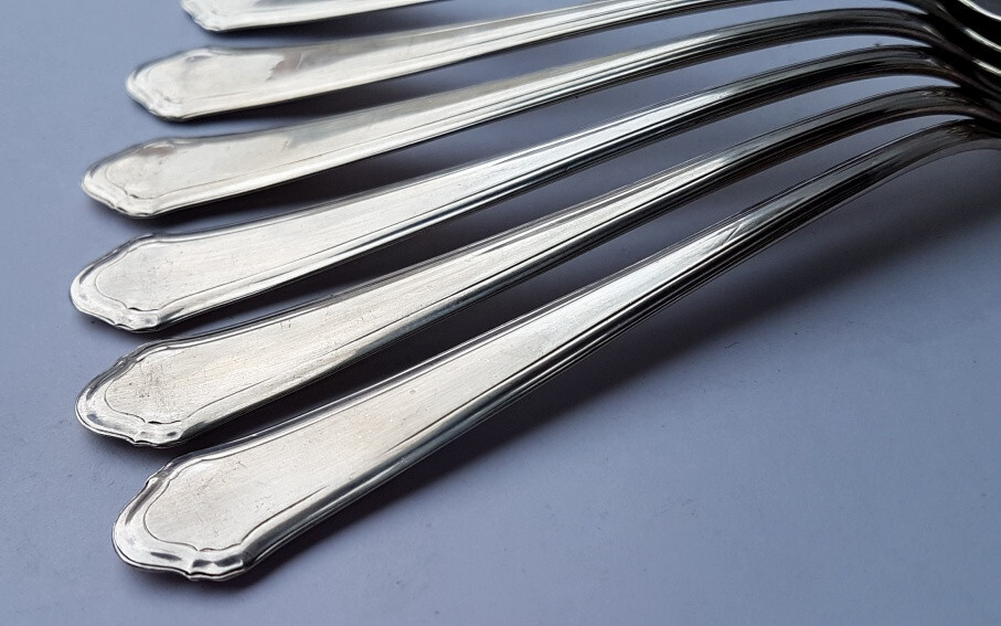 Set, 6 Spoons, LASARUS POSEN, 800 Silver K775