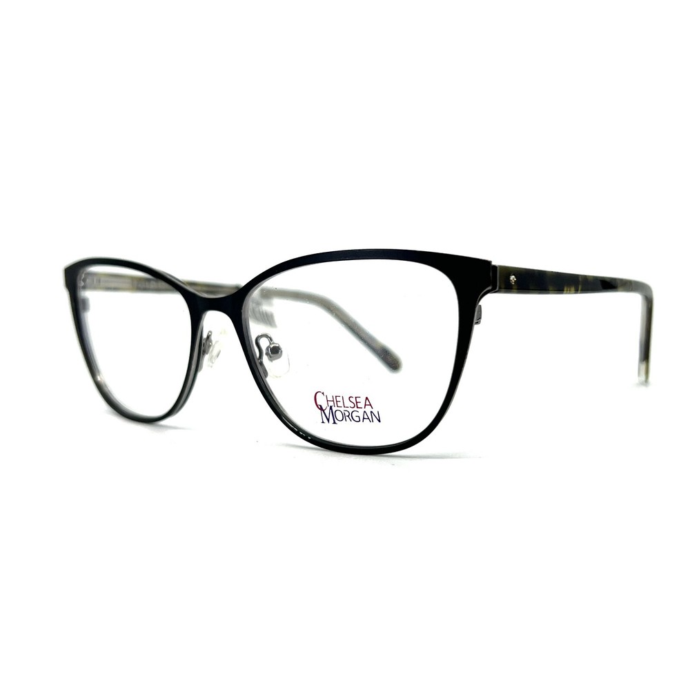 Chelsea Morgan CM8009 BK Eyeglasses Frames Green Rectangular 54-16-140