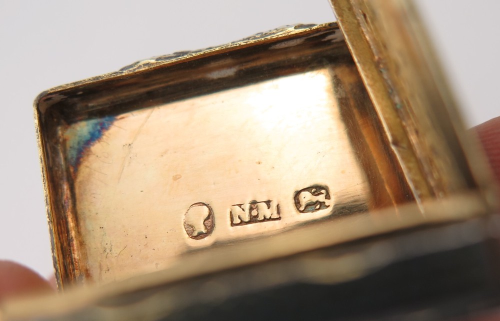 Victorian silver vinaigrette. Nathaniel Mills, Birmingham 1839