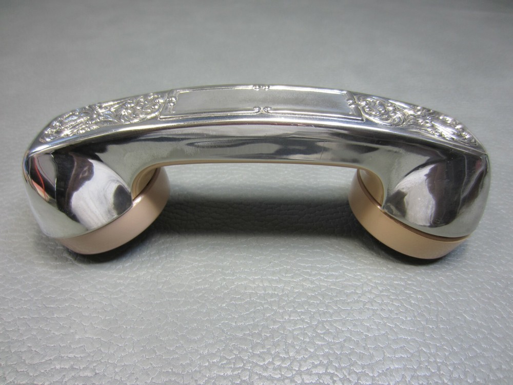 Silverplate Rotary Telephone Handset Handle Cover