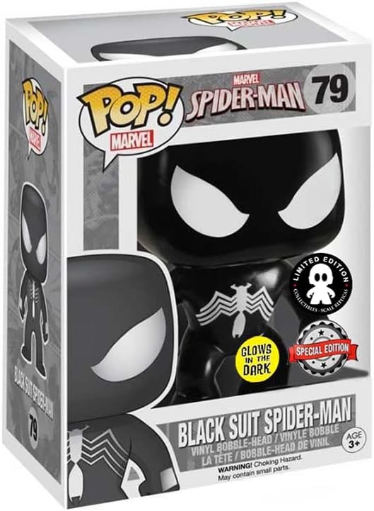 Funko Pop! Spider-Man Black Suit Spider-Man GITD