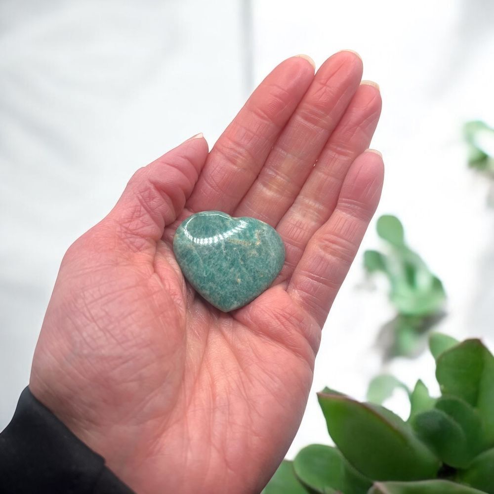 Amazonite Heart Carving (4)