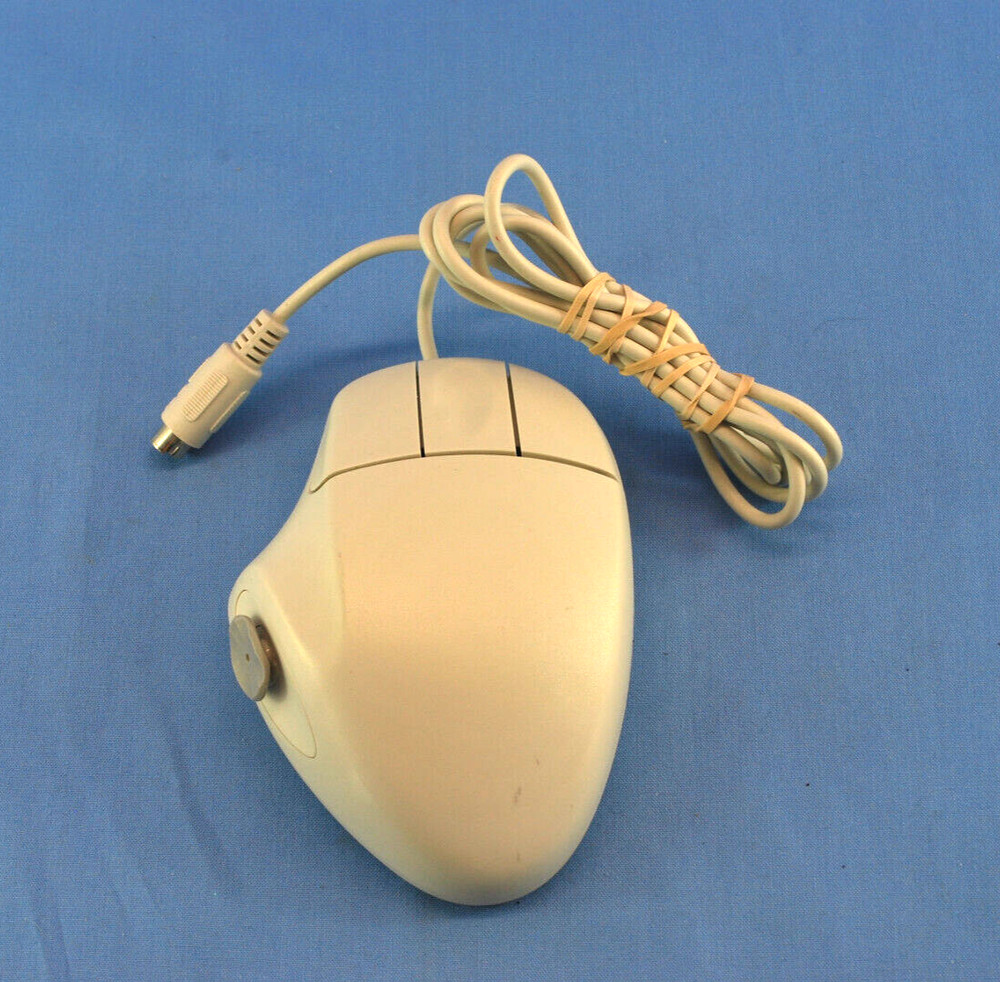 Vintage 3 Button Computer Mouse ~ 8 WAY SCROLLER ~ (UNTESTED AS-IS) Thumb Button