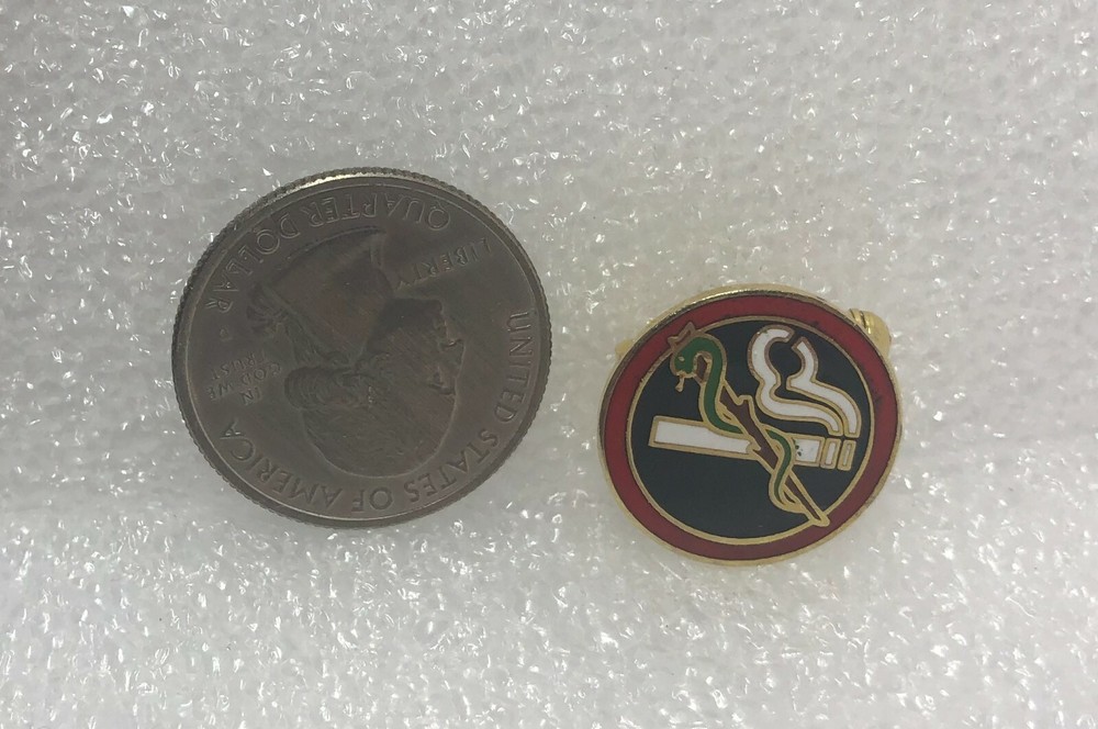 No Smoking Caduceus Pin